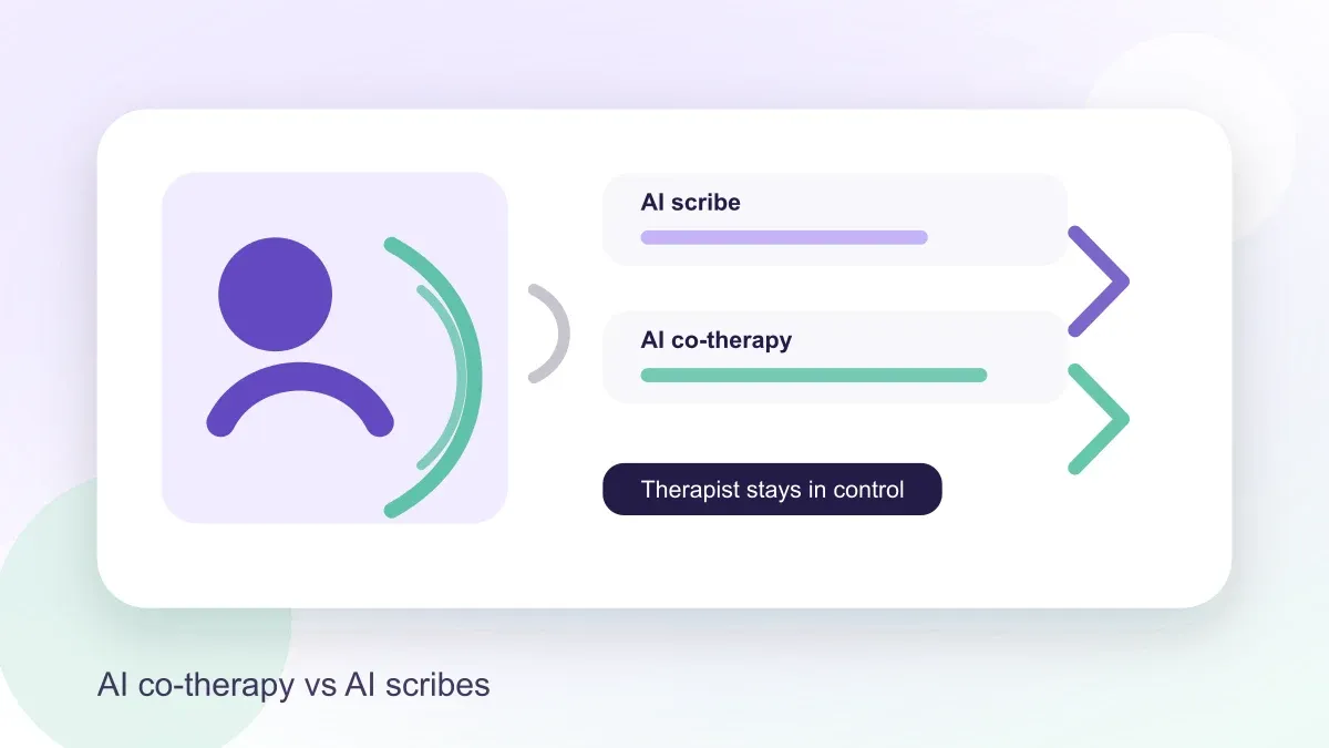 AI Co-Therapy vs AI Scribes: What Therapists Need to Know