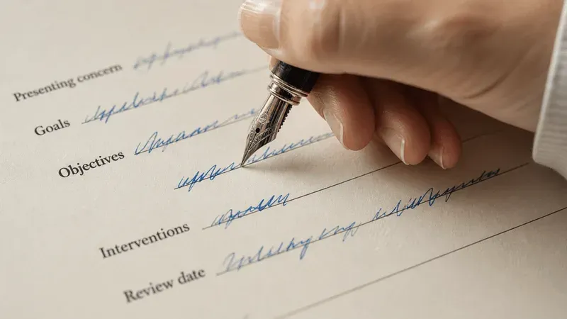 Blank Treatment Plan Template for Therapists (with Worked CBT and ACT Examples)