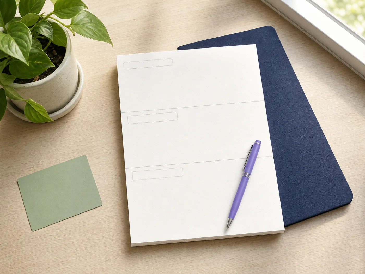 A therapist reviewing a structured DAP progress note draft at a calm desk