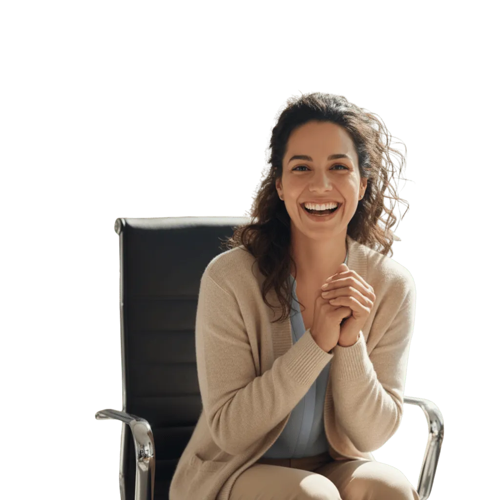 Smiling therapist ready to use Emosapien in every session