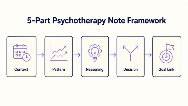 How to Write Psychotherapy Notes: The 5-Part Frame in 5 Minutes