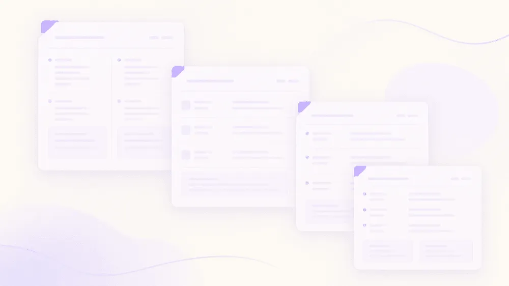 Purple sound-wave ribbon flowing into a structured progress note with Subjective, Objective, Assessment, and Plan sections