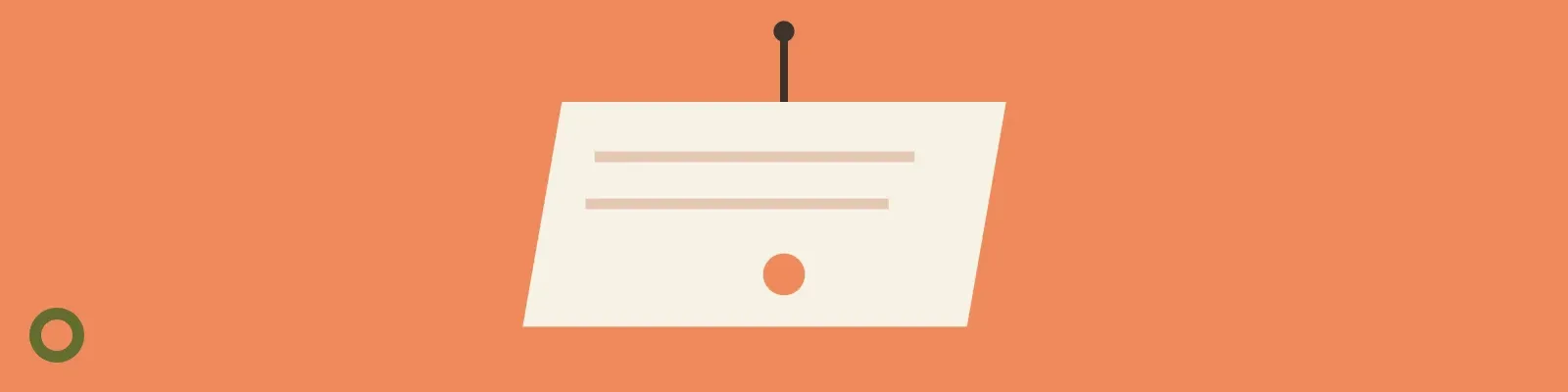 Illustrated cream specialty tag on tangerine for types of counseling.