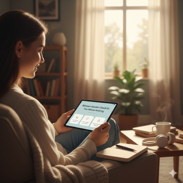 Between-Session Therapy Activities That Actually Help (Without Turning Therapy Into Homework)